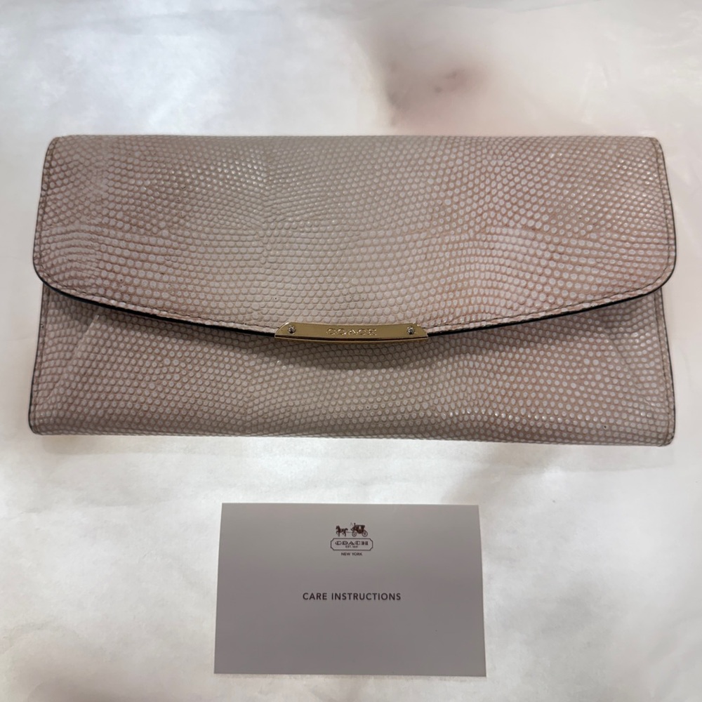 Coach Blush Beige Envelope Wallet